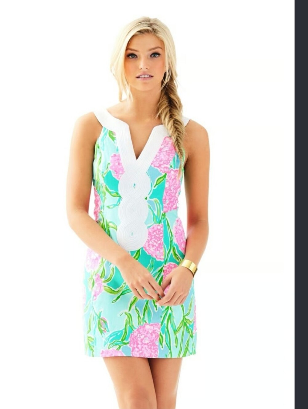 Lilly Pulitzer Valli Shift Floral Pink Teal Blue Mini Dress 2